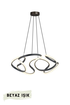 Island Modern Pendelleuchte LED-Kronleuchter – schwarzes Modell – weißes Licht – Wohnzimmer – Flur – Schlafzimmer – Küche helizonblack - 3