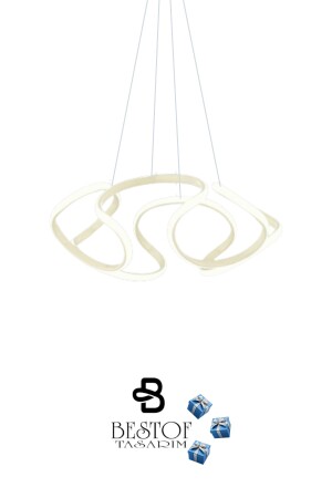 Island Modern Pendelleuchte LED-Kronleuchter – weißes Modell – Tageslicht – Wohnzimmer – Wohnzimmer – Schlafzimmer – Küche helizonwhite - 4