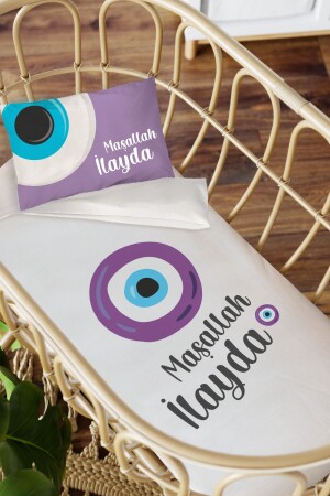Isme Özel Anne Yanı 60x100 Beşik Uyku Nevresim Takımı Maşallah 285374638000 - Homamia