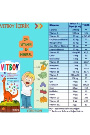 Iştah Arttırımına Ve Boy Uzamasına Yardımcı Takviye Edici Gıda 150 Ml Şurup - 3