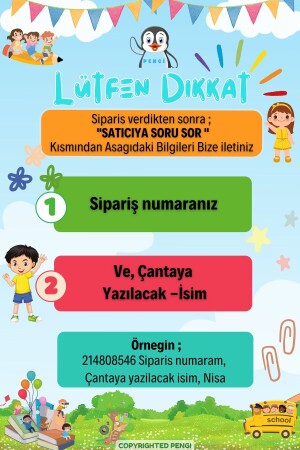 [ İSTEDİĞİNİZ İSMİ NAKIŞLA YAZIYORUZ ] Tavşan Lila 0-8 Yaş Çocuk Sırt Çantası- Anaokulu-kreş Çantası - 3