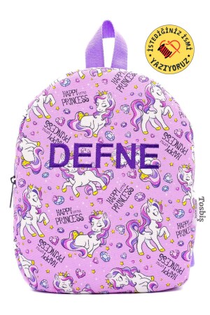 [ İSTEDİĞİNİZ İSMİ YAZIYORUZ ] Unicorn Atlar 0-8 Yaş Çocuk Sırt Çantası- Kreş - Anaokulu Çantası - Tosbiş