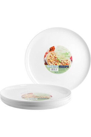 Italya Partisi Yemek Takımı Beyaz 6'lı Pizza Tabağı 32 cm 6 Parça MADAME LUDA HOME COLLECTİON - 2