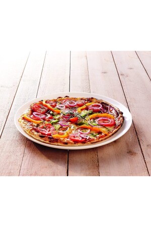 Italya Partisi Yemek Takımı Beyaz 6'lı Pizza Tabağı 32 cm 6 Parça MADAME LUDA HOME COLLECTİON - 6