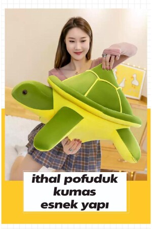 Ithal Kumaş Caretta Caretta Deniz Kaplumbağası Peluş Oyuncak Minder Yastık Uyku Arkadaşı Jumbo Boy ESR859 - 8