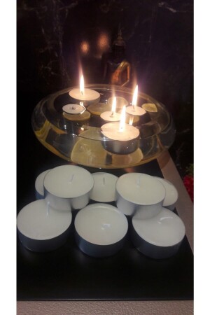 Iv Candles Beyaz Büyük Tealight 12'li Mum 0001578150 - 1