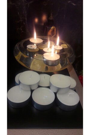 Iv Candles Beyaz Büyük Tealight 12'li Mum 0001578150 - 3