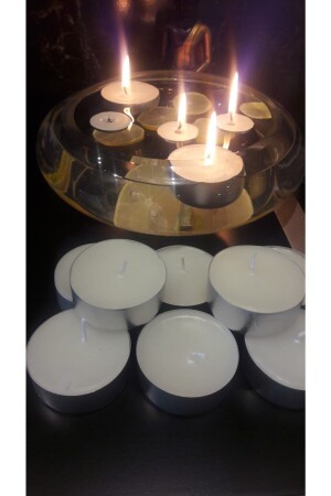 Iv Candles Beyaz Büyük Tealight 12'li Mum 0001578150 - 4