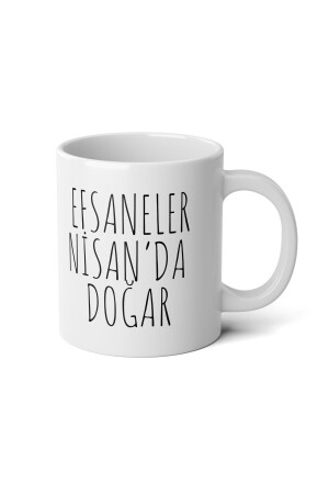 أسطورة مكنز المعدلة ولدت في أبريل طباعت كأس البورتسلان - هدية عيد ميلاد - Ivart