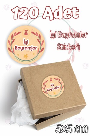 Iyi Bayramlar Etiketi 5x5 120 Adet - Ramazan Bayramı Kurban Bayramı Sticker - 2