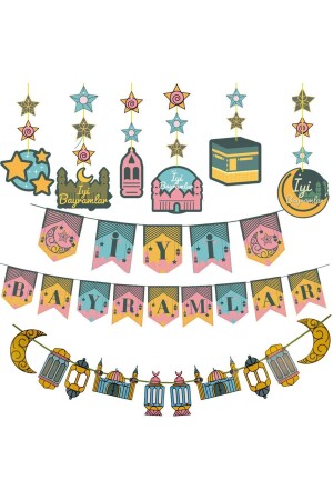 Iyi Bayramlar Ramazan 3'lü Banner Seti Renkli - Kbk Market