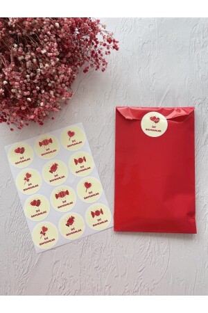 Iyi Bayramlar Temalı 6'lı Karışık Opak Sticker Set-4 Cm. (toplam 24 Adet) 136 - 3