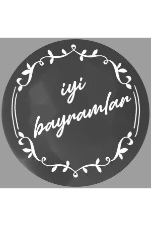 Iyi Bayramlar Yazılı Sticker (4X4 CM 24 ADET) - 2