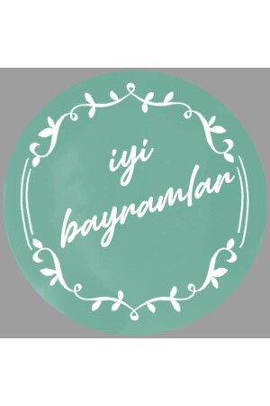 Iyi Bayramlar Yazılı Sticker (4X4 CM 24 ADET) - 1