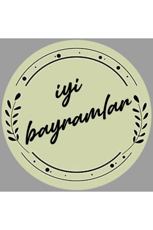 Iyi Bayramlar Yazılı Sticker (4X4 CM 24 ADET) - 2