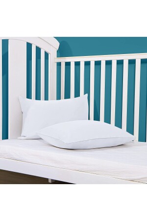 Iz Premium 2li Set Beyaz Bebek Yastık Kılıfı 35x45 %100 Pamuklu Kapaklı - Baby Pillow Cover - 4