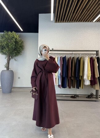 İzel Elbise - Bordo - Duendeca