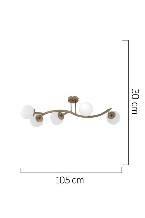 Izem 5-teiliger antiker moderner Plafonier-Kronleuchter für junges Zimmer, Küche, Schlafzimmer, 3918-05-FR - 5