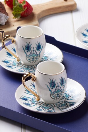 Iznik Kaffeetassen-Set für 6 Personen 80 ml - 4