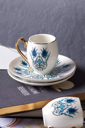 Iznik Kaffeetassen-Set für 6 Personen 80 ml - 5