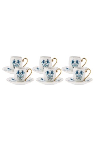 Iznik Kaffeetassen-Set für 6 Personen 80 ml - 7