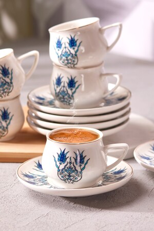 Iznik New Form Kaffeetassen-Set für 6 Personen 100 ml - 3