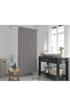 Jackline Badezimmer-Duschvorhang 0010 Grau Single Wing 240x200 BAPJAC0010GRI240 - 1