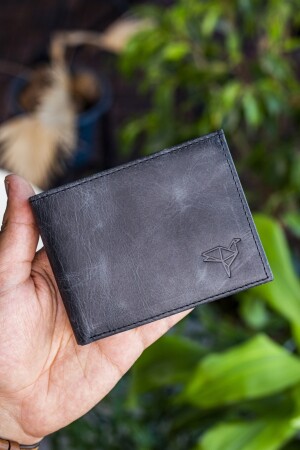 Jackson Crazy Black Geldbörse aus echtem Leder mit RFID-Blockierung und Münzhalter JACKSONVINTAGE - 3