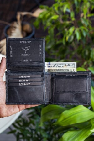 Jackson Crazy Black Geldbörse aus echtem Leder mit RFID-Blockierung und Münzhalter JACKSONVINTAGE - 5