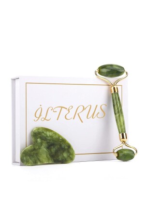 Jade-Gesichts- und Jade-Herz-Gua-Sha-Massagestein Premium-Set ilterus131023 - 2