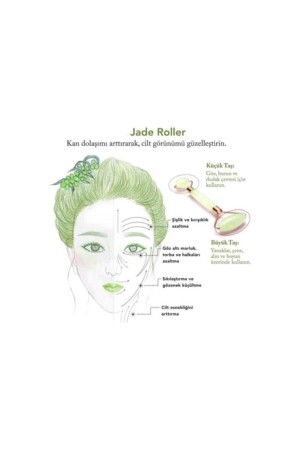 Jade-Naturstein-Gesichtsroller + Gua Sha-Gesichtsmassagestein, 2er-Set - 5