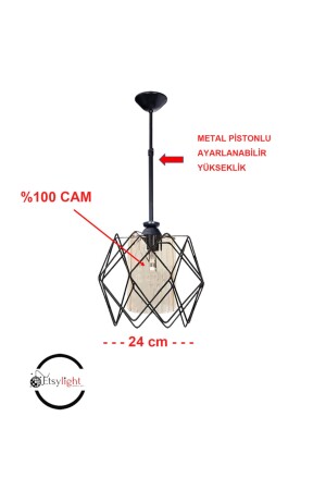 Jaka Lux Wohnzimmer Küche Pendelleuchte Glas Kronleuchter S060A - 6