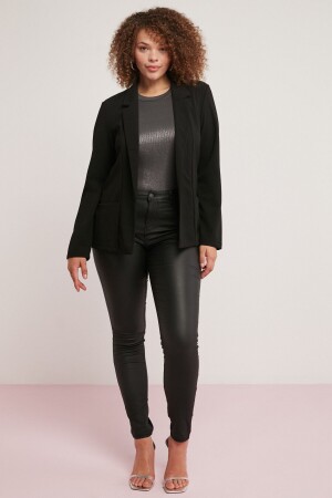 Jamila Blazer Relaxed Black Single Plus Size Jacke - 1