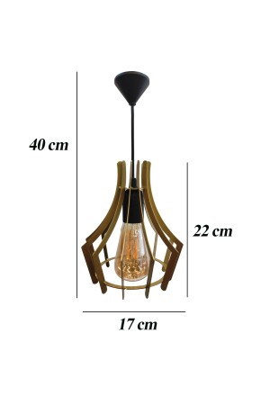 Jaula - Goldene Einzel-Pendelleuchte, Retro-Moderner Kronleuchter, Wohnzimmer, Küche, Eingang, Flur-Kronleuchter, mit LED, Led - 10