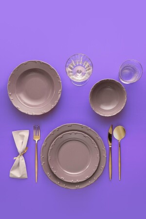 (MNZ-Java) مجموعة عشاء 24 قطعة لـ 6 أشخاص (XTL-05527/2 - ACAR