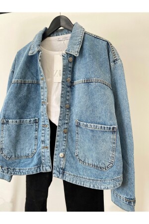 Jeansjacke mit großen Taschen L - 1