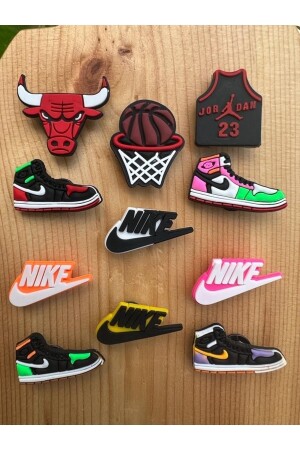 Jibbitz Terlik Süsü Air Jordan Chicago Bulls Air Jordan Ayakkabı Nike Ultimate 11’li Set - 1
