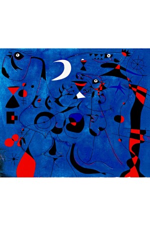 Joan Miro Gece Kanvas Tablo 125x100 JONMROGCE018 - 5