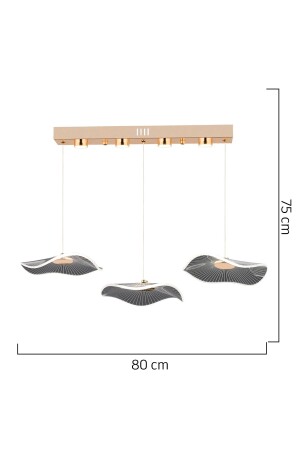 Jolie 3 Reihen 3 Farbe 26 Watt Gold Kristall LED moderne Wohnzimmer Halle Pendelleuchte Kronleuchter - 7