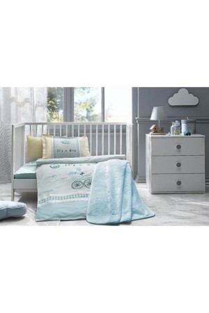 Jouets Premium Babydecke Bettbezug-Set Blau J5BNT2 - 1