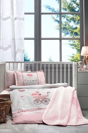 Joutes Pink Baby Blanket Duvet Cover Set ZYNJOUPMB - 1