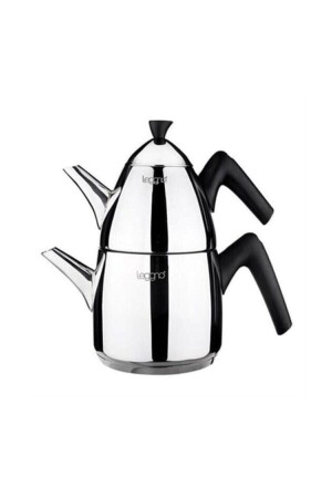 Joy Soft Touch Teekannen-Set mit schwarzem Griff (1 l + 2 l) P419PŞÜ. 01124. 01 - Leggno