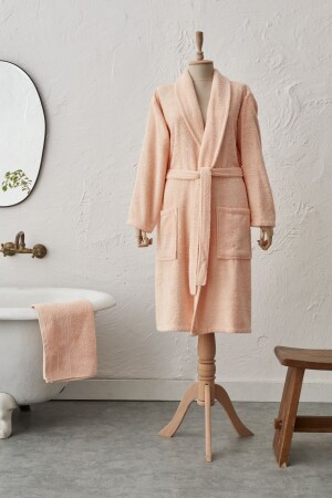 Judi %100 Pamuk Bornoz Seti S M Blush - Karaca Home