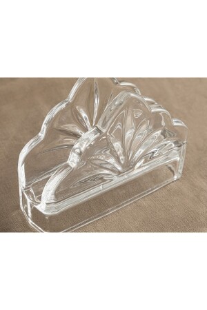 Judie Serviettenhalter aus Glas, 13 x 9 cm, transparent, 10036766 - 4