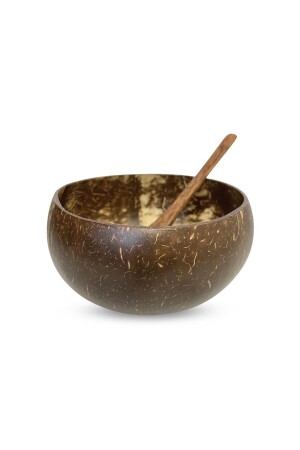 Jumbo Boy Hindistan Cevizi Kase, Kaşık Ve Kase Altlığı - Bowl Kasesi - Bowl Kaşığı - Coconut Bowl JDA00024 - 2