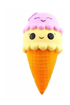 Jumbo Smiley Face Ice Cream Squishy Drop Sukushi mit Duft, 16 cm - 2