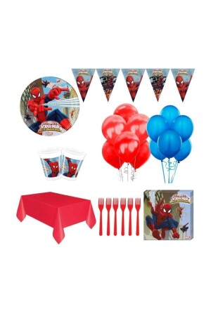 Jungen-Spider-Man-Spiderman-Geburtstagskonzept-Partyzubehör-Set für 8 Personen - 1