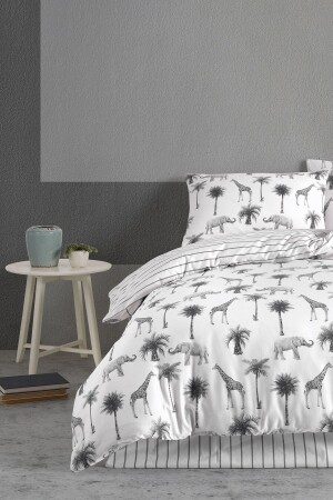 Jungle 100 % Baumwolle Ranforce Single Double Sided Duvet Cover Set 160x220 CTNTJU16 - 3