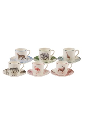 Jungle Set mit 6 Kaffeetassen 80 ml - 5