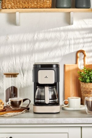 Just Coffee Aroma 2 In 1 Filtre Kahve Ve Çay Demleme Makinesi Bej - 1